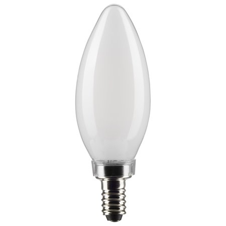 SATCO 4 Watt B11 LED Lamp, Frost, Candelabra Base, 90 CRI, 3000K, 120 Volts S21270